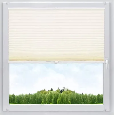 Produktbild von WOLTU Plissee Klemmfix ohne Bohren Crushed Optik, Jalousie Faltrollo Blickdicht, easyfix Sichtschutz Sonnenschutz, Creme 100x130 cm