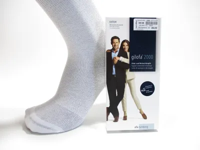 Obrázek produktu pro Bavlenné kompresní punčochy, velikost II (39-41), bílé