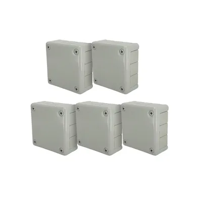 Immagine prodotto di 5x scatola da incasso 98x98x42mm IP55 con 12 ingressi in gomma grigio VP-41 EDO777927 EDO Technic