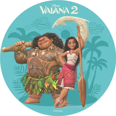 Produktbild von dekora - Vaiana 2 Oblate - Moana Geburtstagstortendekoration - 20 cm