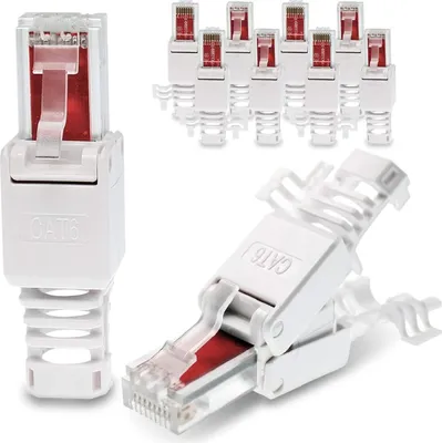 Produktbild von WOOJA Feldkonfektionierbare RJ45-Stecker CAT6 - 10-Stück