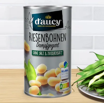 Produktbild von d'aucy Weiße Riesenbohnen 285g – Natürliche Vielfalt, Ohne Salz & Zuckerzusatz
