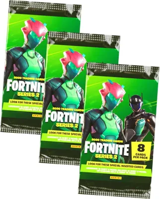 Produktbild von Panini Fortnite Karten Hobby Serie 2 (2020/2021) - Fortnite Trading Cards Sammelkarten - 3 Booster