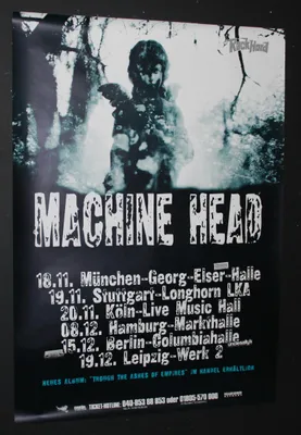 Zdjęcie produktu dla Machine Head - Plakat promujący niemiecką trasę koncertową z 2003 roku - Affiche - 59x84 cm