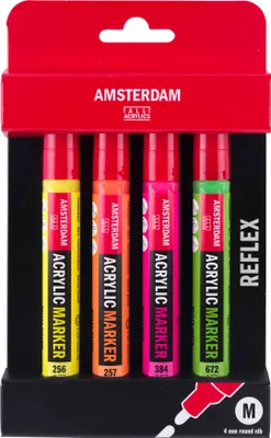 Produktbild von Amsterdam Acrylmarker Reflexset | 4 Farben