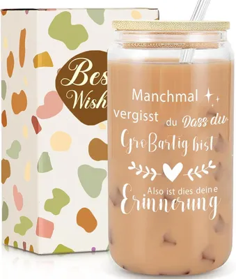 Produktbild von MEIMUCUL Trinkglas mit inspirierendem Zitat, nachhaltige Glasbecher, Geschenk für Frauen