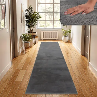Produktbild von TT Home Wohnzimmer Teppich Hochflor Langflor Kunstfell Weich Modern Unifarben Flauschig Größe 80x150 cm