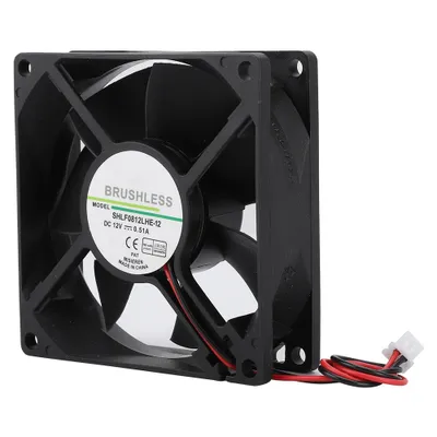 Image de SHLF0812LHE-12 12 V CC, 0,51 A, 8 cm, 2 broches, ventilateur de refroidissement à grand débit d'air