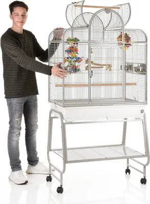 Produktbild von Sittichvoliere San Remo Iii - In Platinum Sittichkäfig, Käfig, Voliere, Vogelkäfig