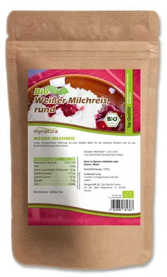 Produktbild von Mynatura  Milchreis Rundkornreis - 1000g in verschiedenen Größen - 2 Beutel