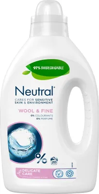 Produktbild von Neutrales Flüssigwaschmittel Wolle & Feines 20 Wäschen 1 Liter - 1 Stück