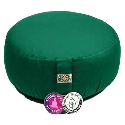 Obrázok produktu pre Meditačný vankúšik tmavozelená biobavlna (ocs) - 33x17cm; ± 2300 g