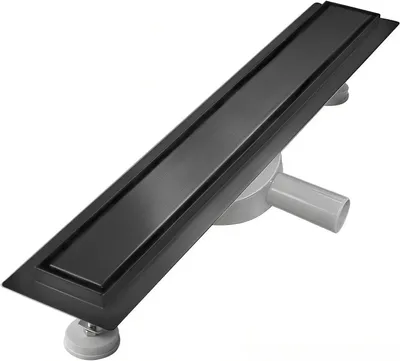 Immagine prodotto di Sunrik Canalina di Scarico Doccia 50 cm con Griglia e Sifone 360° Nero