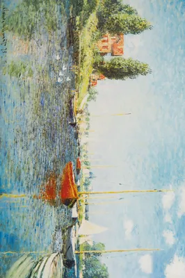 Obrázek produktu pro Claude Monet Art Print Obraz - Červené lodě v Argenteuil, 1875 (120 x 180 cm)