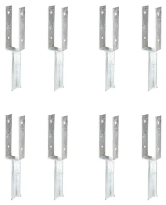 Produktbild von Alberts 8 x U-Pfostenträger mit Betonanker aus T-Eisen, 71x200 mm, feuerverzinkt, zum Einbetonieren, Betonanker 200 mm