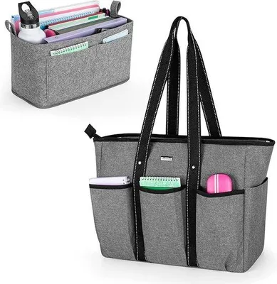 Produktbild von Famanu Lehrertasche mit Organizer-Einsatz - Grau