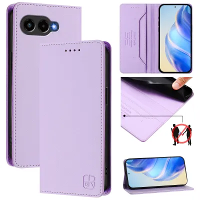 Immagine prodotto di Custodia in pelle per T-Mobile Revvl 8/T Phone 3, custodia flip con slot per carte, portafoglio e supporto Viola