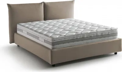 Produktbild von Doppelbett Dbrekal, Containerbett mit Stoffbespannung, 100%  Italy, Frontöffnung, inklusive Matratze 160x190 cm, Turteltaube