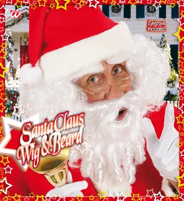Produktbild von Weihnachtsmann Nikolaus Perücke und Bart | Weiß