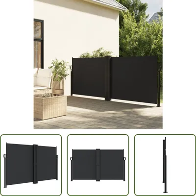 Produktbild von The Living Store Seitenmarkise Ausziehbar Schwarz 140x1200 cm