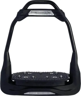 Produktbild von Freejump Steigbügel AirS 0-0 Full Black Stirrups Black/Silver