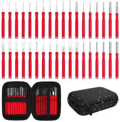 Immagine prodotto di Set di attrezzi per la rimozione dei cavi, 36 pezzi, rosso, con scatola