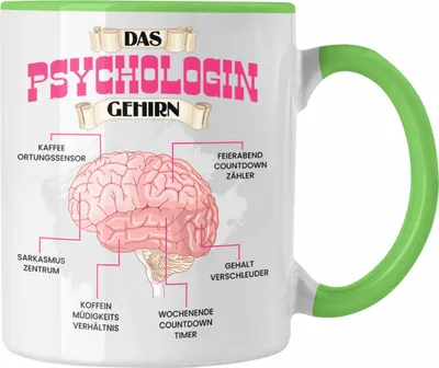 Produktbild von Trendation - Psychologin Tasse Lustiges Geschenk für Psycholiginnen Spruch Becher Geburtstag Weihnachten (Grün)