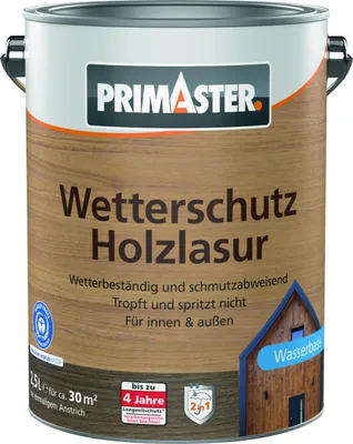 Produktbild von Primaster Wetterschutz-Holzlasur 2,5 L kiefer