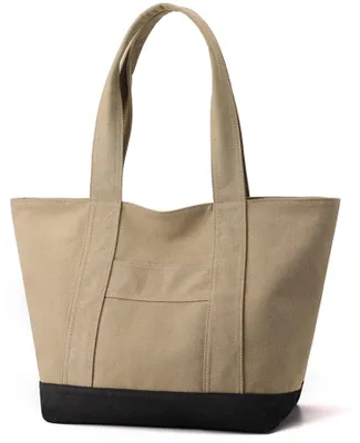 Image de Elzusha - Grand sac bandoulière en toile pour femmes, fermeture éclair