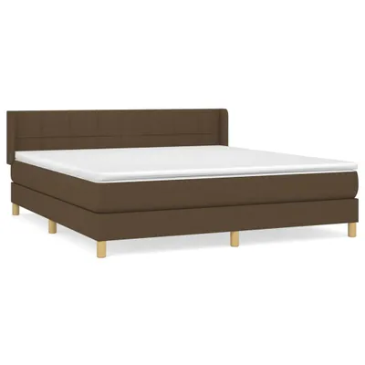 Produktbild von vidaXL Boxspringbett mit Matratze Dunkelbraun 180x200 cm Stoff