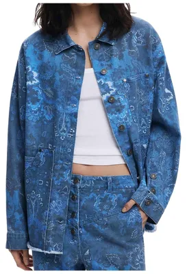 Produktbild von Bomberjacke Desigual Cazadora Pasleyblue für Damen