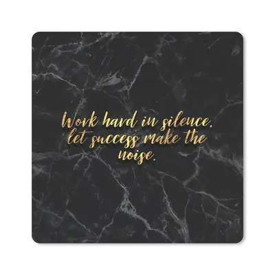 Produktbild von MuchoWow® Mauspad Mousepad Zitate - Motivation - Gold - Marmor 20x20 cm - Mousepads - Maus Mat - Pad - Mausunterlage - Desk Mat - Bureauartikeln