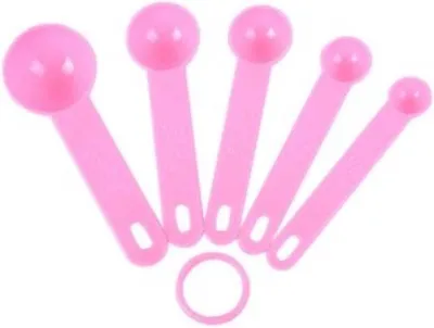 Imagen del producto de CHPN – Cuchara medidora – Cuchara medidora – Set de cucharas medidoras – 5 piezas – Cocina – Repostería – Utensilios de cocina – Cuchara medidora – Cuchara – Rosa