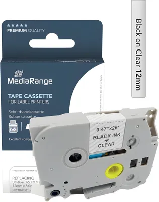 Produktbild von MediaRange Schriftbandka. Brother TZ-131/TZe-131 12mmx8m sw