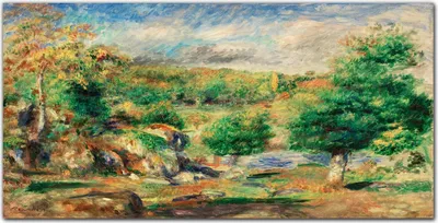 Produktbild von Coloray Bild aus Leinwand 140x70 Leinwand Dekoration - Waldlandschaft Himmel