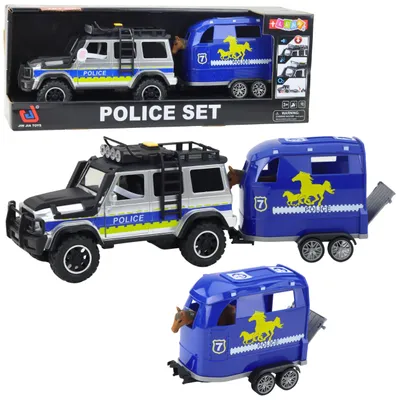 Produktbild von Polizei-Geländewagen mit Lichtern und Geräuschen des Pferdeanhängers