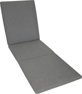 Produktbild von Herlag Sunny Liegenauflage 200x60x4 cm – wetterfest, wasserfest & UV-beständig – waschbarer Bezug mit Reißverschluss – Grau