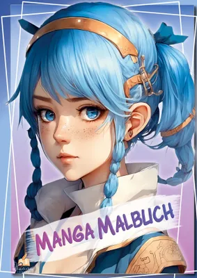 Produktbild von Manga Malbuch für Mädchen ab 8 Jahren mit 52 Ausmalbildern