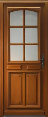 Image de Porte d'entree Bois vitree, Marine, H215 x L80 p.Gauche Cotes Tableau