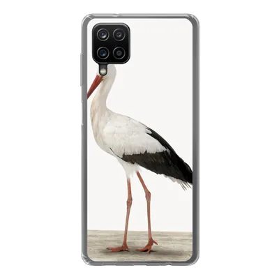 Produktbild von MuchoWow® Handyhülle Schutzhülle Hülle für Samsung Galaxy A12 Storch - Vogel - Tiere - Jungen - Kinder - Mädchen Silikon Softcase Handy Hülle - Bild