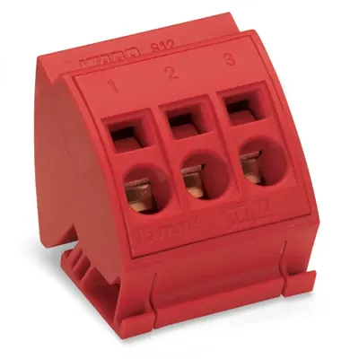 Produktbild von WAGO Anschlussblock;für Sammelschienen 10 x 3;ohne Drücker;rot 812-113