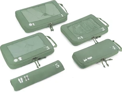 Productafbeelding van Famanu Packkubus set met compressiefunctie - 5-delig, roze