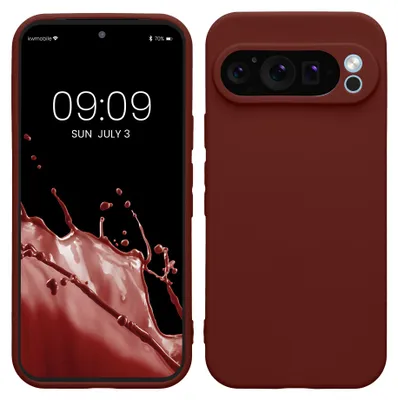Produktbild von kwmobile Handyhülle für Google Pixel 9 Pro Hülle - weiches Handy Silikon Case - Schutzhülle Cover - Tawny Red