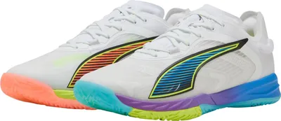 Produktbild von Puma Accelerate Nitro SQD 4 GO Game On Indoor Handball Hallenschuhe Sportschuhe weiss/bunt 108886-01, Schuhgröße:46 EU