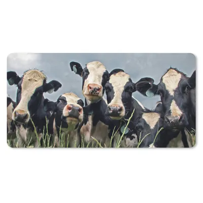 Produktbild von MuchoWow® Mauspad Mousepad Kuh - Wolken - Gras - Tiere 60x30 cm - Mousepads - Maus Mat - Pad - Mausunterlage - Nachhaltig