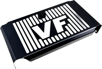 Productafbeelding van ZIEGER radiatorafdekking, compatibel met Honda VF 750 C, designlogo, zwart