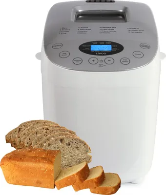 Produktbild von Livoo DOP205W, 1,6 kg, Startzeitvorwahl, Sichtfenster, Timer, Variable einstellbare Krustenbräunung, Warmhaltefunktion