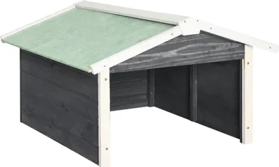 Zdjęcie produktu dla vidaXL Robot kosiarka garaż 72x87x50 cm szaro-białe drewno jodłowe