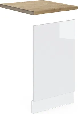 Produktbild von Frontblende Vicco R-Line Weiß Hochglanz 45 cm , AP Eiche, Model 46347