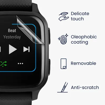 Produktbild von kwmobile 3x Transparente Displayschutzfolie kompatibel mit Garmin Venu Sq Music / Sq - Schutzfolie für Fitness Tracker Displayschutz